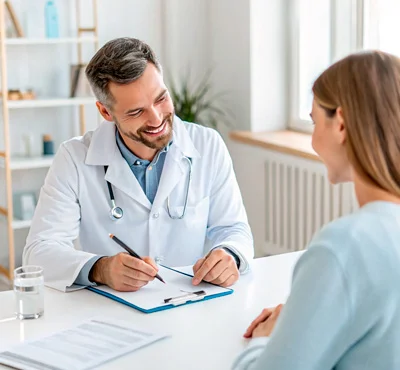 Врач консультирует пациента